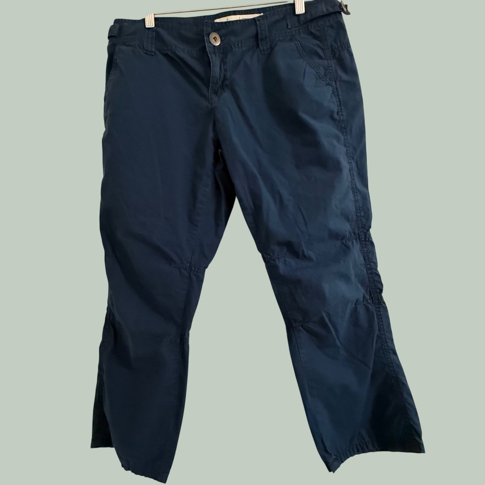 Converse One Star Womens Navy Blue Cropped Cargo Pants Size 12 Articulated Knee